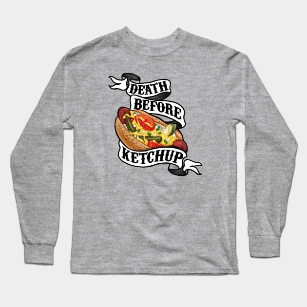 Death Before Ketchup Long Sleeve T-Shirt by Jessferatu